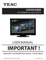 Teac LCDV3255HD User Manual предпросмотр