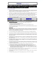 Preview for 3 page of Teac LCDV3956FHD User Manual