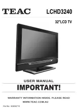 Preview for 1 page of Teac LCHD3240 User Manual