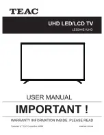 Teac LE55AE1UHD User Manual preview