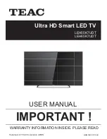 Teac LEH55K7UDT User Manual preview