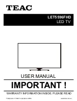 Teac LET5596FHD User Manual preview