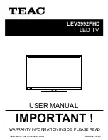 Teac LEV3992FHD User Manual preview