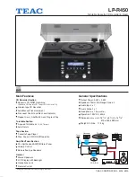 Preview for 1 page of Teac LP-R450 Specifications