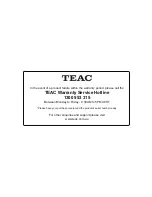 Preview for 14 page of Teac LPU192CD User Manual