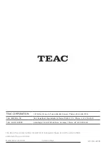 Предварительный просмотр 48 страницы Teac LS-101HR Owner'S Manual