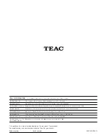 Предварительный просмотр 4 страницы Teac LS-H220 Owner'S Manual