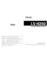 Teac LS-H250 Owner'S Manual предпросмотр