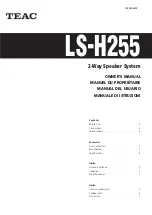 Предварительный просмотр 2 страницы Teac LS-H255 Owner'S Manual