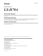 Teac LS-H70A Instruction Manual preview