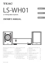 Preview for 1 page of Teac LS-WH01 Owner'S Manual