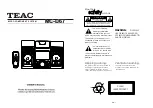 Preview for 1 page of Teac MC-D67 Owner'S Manual