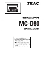 Teac MC-D80 Service Manual preview