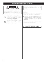 Preview for 2 page of Teac MC-D800-B Owner'S Manual