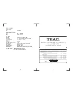 Предварительный просмотр 5 страницы Teac MC-D80MP Instruction Manual