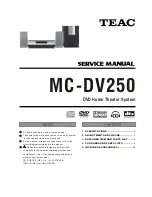 Предварительный просмотр 1 страницы Teac MC-DV250 Service Manual