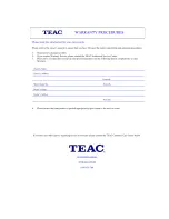 Preview for 4 page of Teac MC-DV610 User Manual