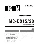 Teac MC-DX15 Service Manual preview
