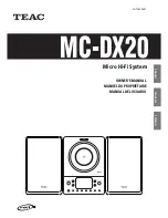 Preview for 1 page of Teac MC-DX20 Owner'S Manual