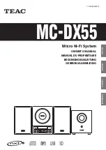 Teac MC-DX55 Owner'S Manual preview