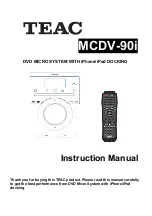 Предварительный просмотр 1 страницы Teac MCDV-90i Instruction Manual