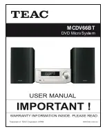 Teac MCDV66BT User Manual preview