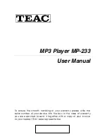 Teac MP-233 User Manual preview