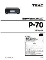 Teac P-70 Service Manual preview