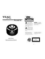 Preview for 1 page of Teac PC-D75 Owner'S Manual