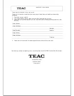 Предварительный просмотр 3 страницы Teac PCD400i User Manual