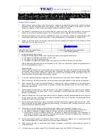 Preview for 4 page of Teac PCD450iP Instruction Manual