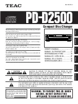 Teac PD-D2500 Owner'S Manual preview