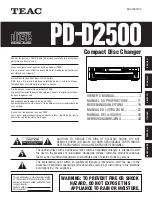 Preview for 1 page of Teac PD-D2500 Owner'S Manual