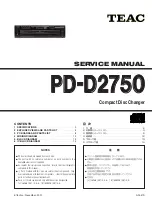 Preview for 1 page of Teac PD-D2750 Service Manual