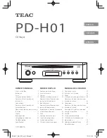 Teac PD-H01 Owner'S Manual preview