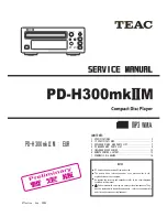 Preview for 1 page of Teac PD-H300mkIIM Service Manual