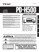 Teac PD-H500 Owner'S Manual preview