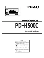 Teac PD-H500C Service Manual preview