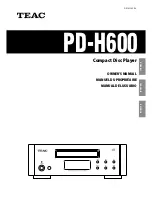 Preview for 1 page of Teac PD-H600 Owner'S Manual