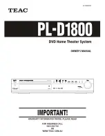 Teac PL-D1800 Owner'S Manual preview