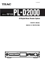 Teac PL-D2000 Owner'S Manual preview