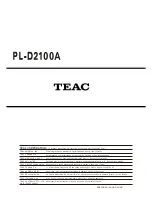 Preview for 19 page of Teac PL-D2100A Service Manual