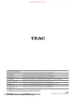 Предварительный просмотр 36 страницы Teac PL-D2200 Owner'S Manual