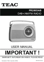 Teac PR200DAB User Manual preview