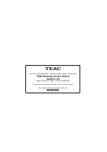 Предварительный просмотр 12 страницы Teac PR200DAB User Manual