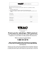 Preview for 2 page of Teac PR301 User Manual