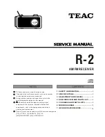 Preview for 1 page of Teac R-2 Service Manual