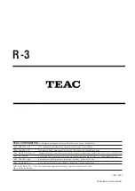 Preview for 14 page of Teac R-3 Service Manual