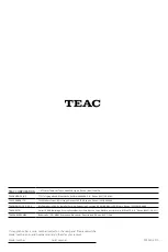 Preview for 40 page of Teac R-4iDNT Owner'S Manual