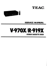 Предварительный просмотр 1 страницы Teac R-919X Service Manual